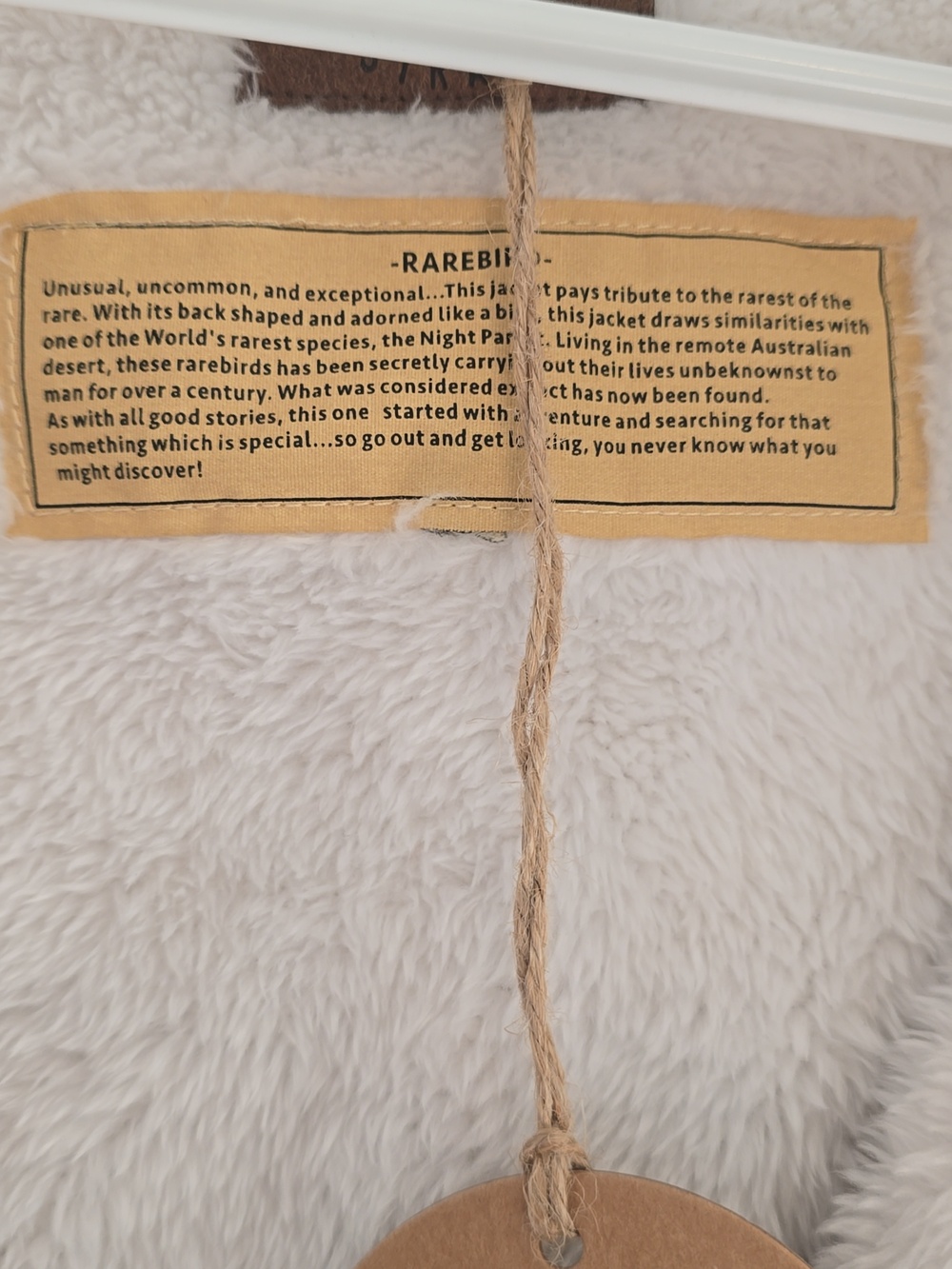 Oversized Beige Teddy Jacket with Aztec Detail - Picture 5 of 13